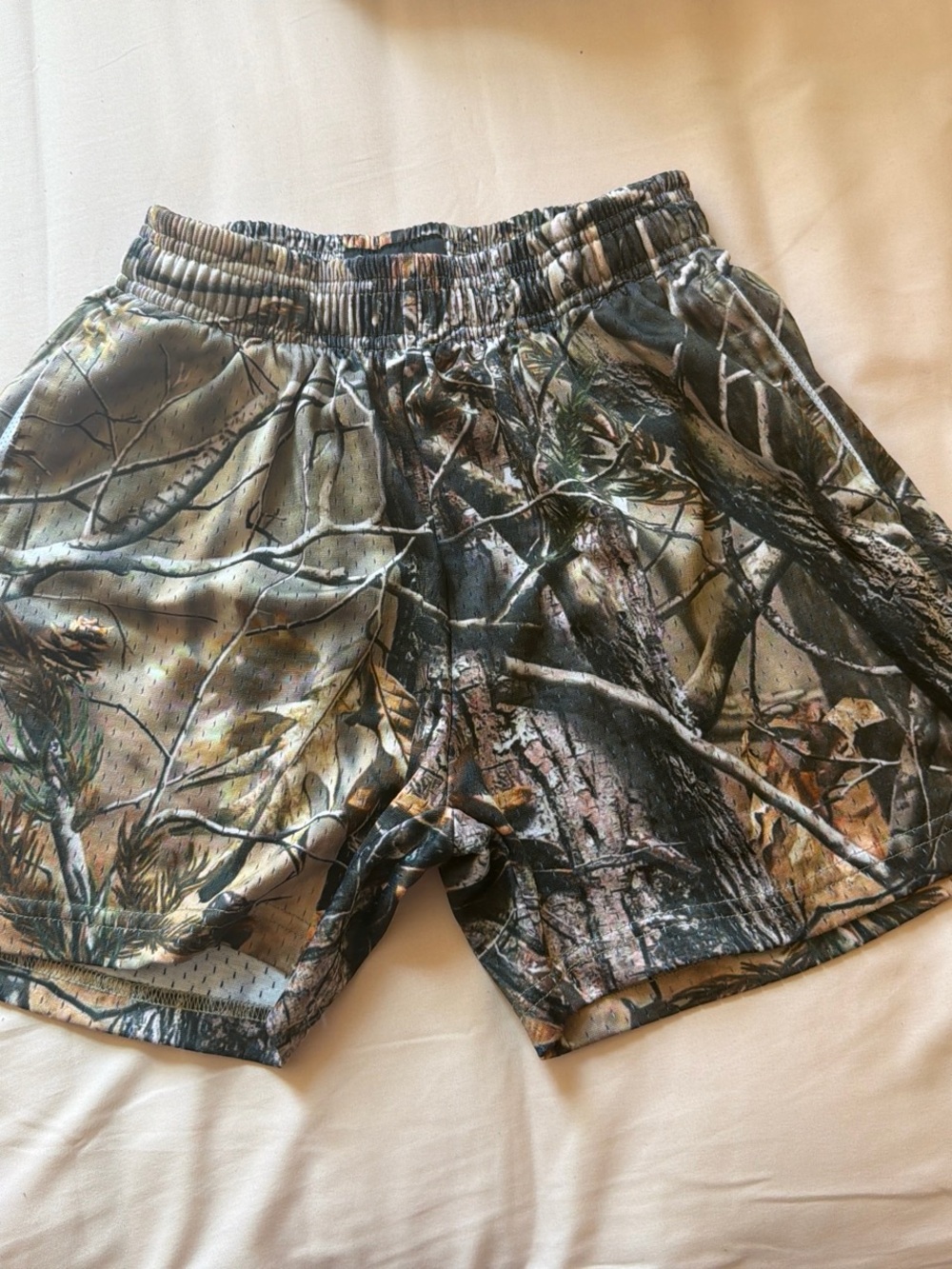 Unisex Camo Performance Shorts - Green/Brown